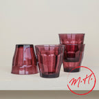 4 verres Picardie 25 cl prune