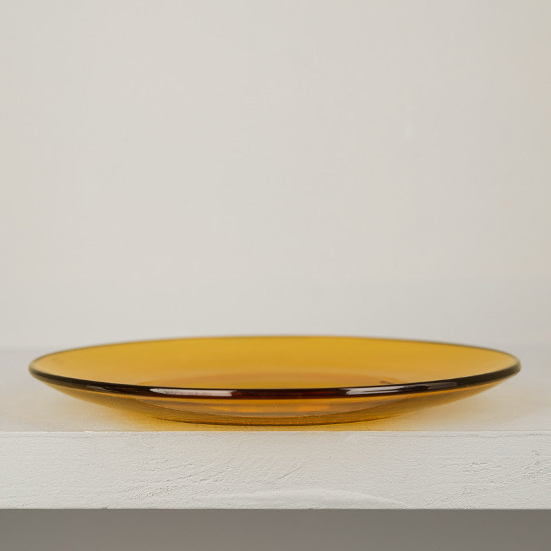 6 Duralex amber dessert plates