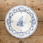6 assiettes plates dépareillées bleues - Gien