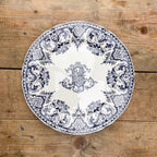6 assiettes plates dépareillées bleues - Gien