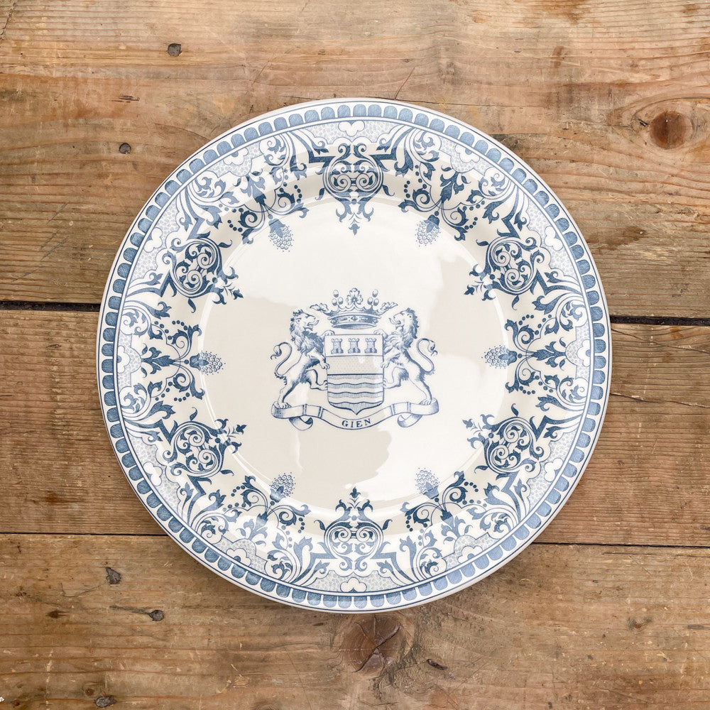 6 assiettes plates dépareillées bleues - Gien