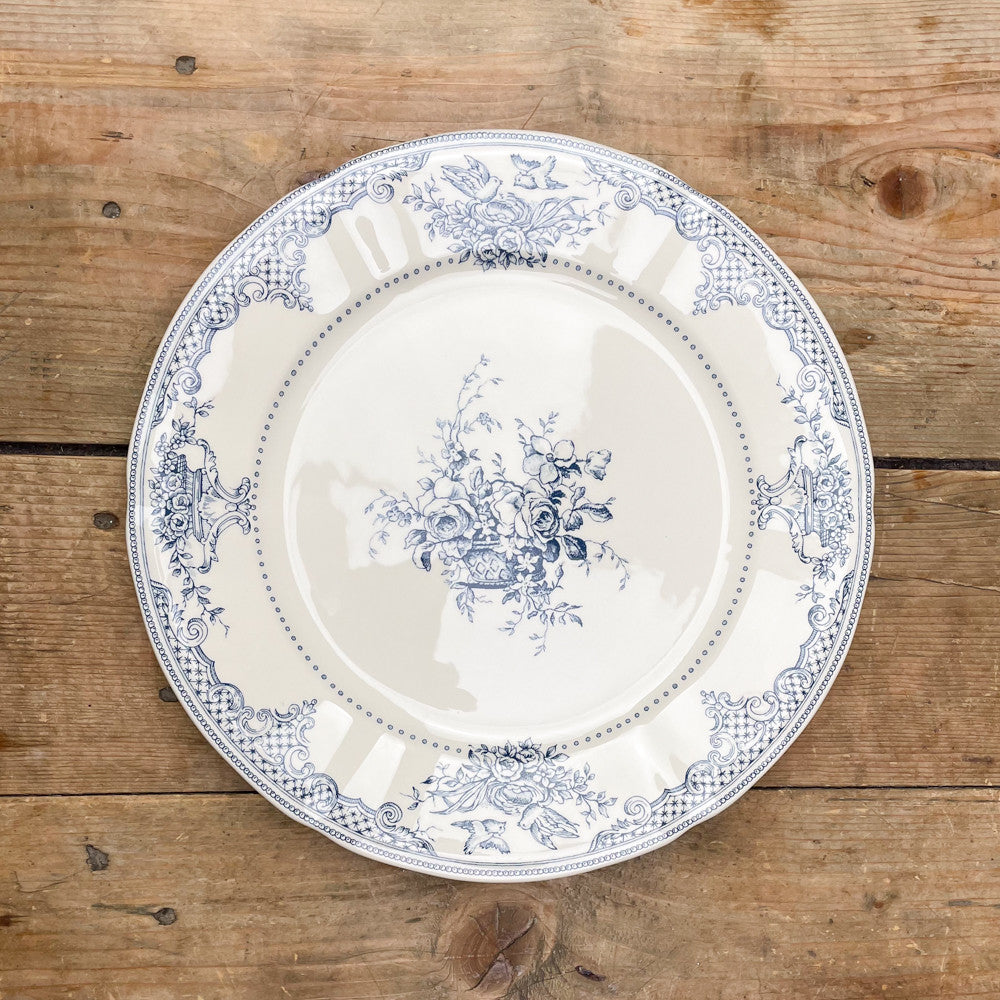 6 assiettes plates dépareillées bleues - Gien