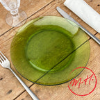 6 Assiettes plates vertes Duralex 23,5cm