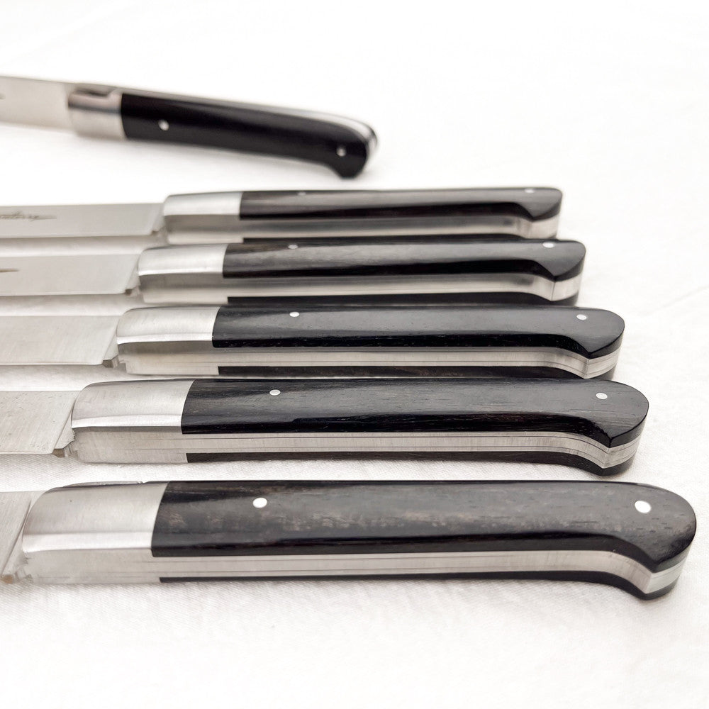 6 couteaux de table Sauveterre ébène
