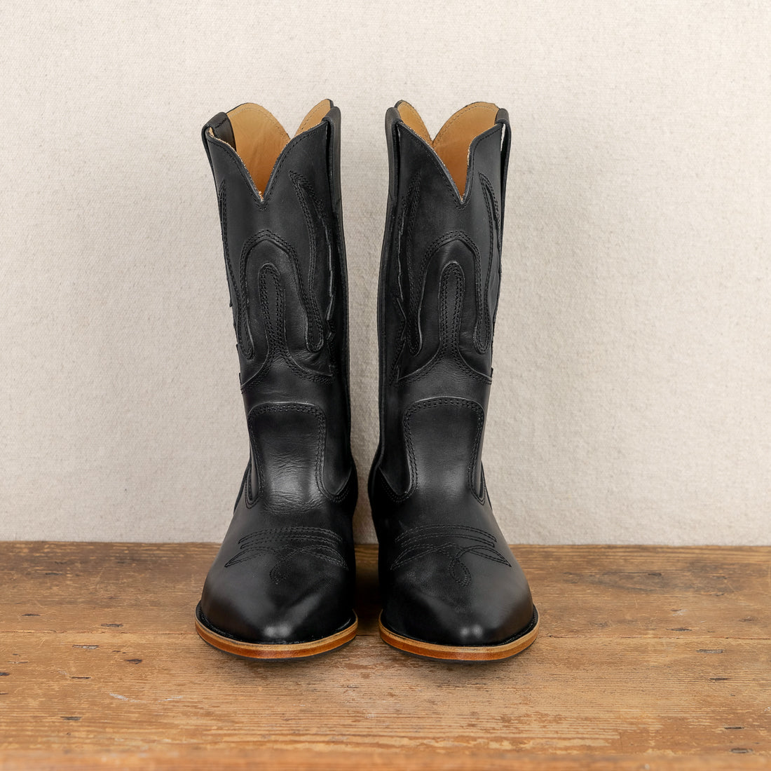 Santiags La Botte Gardiane cuir naturel noir
