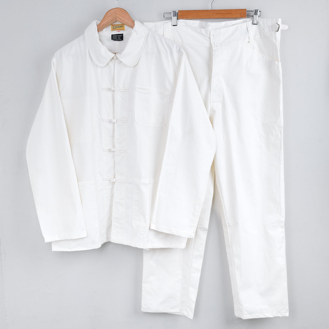 White Chinese work suit set