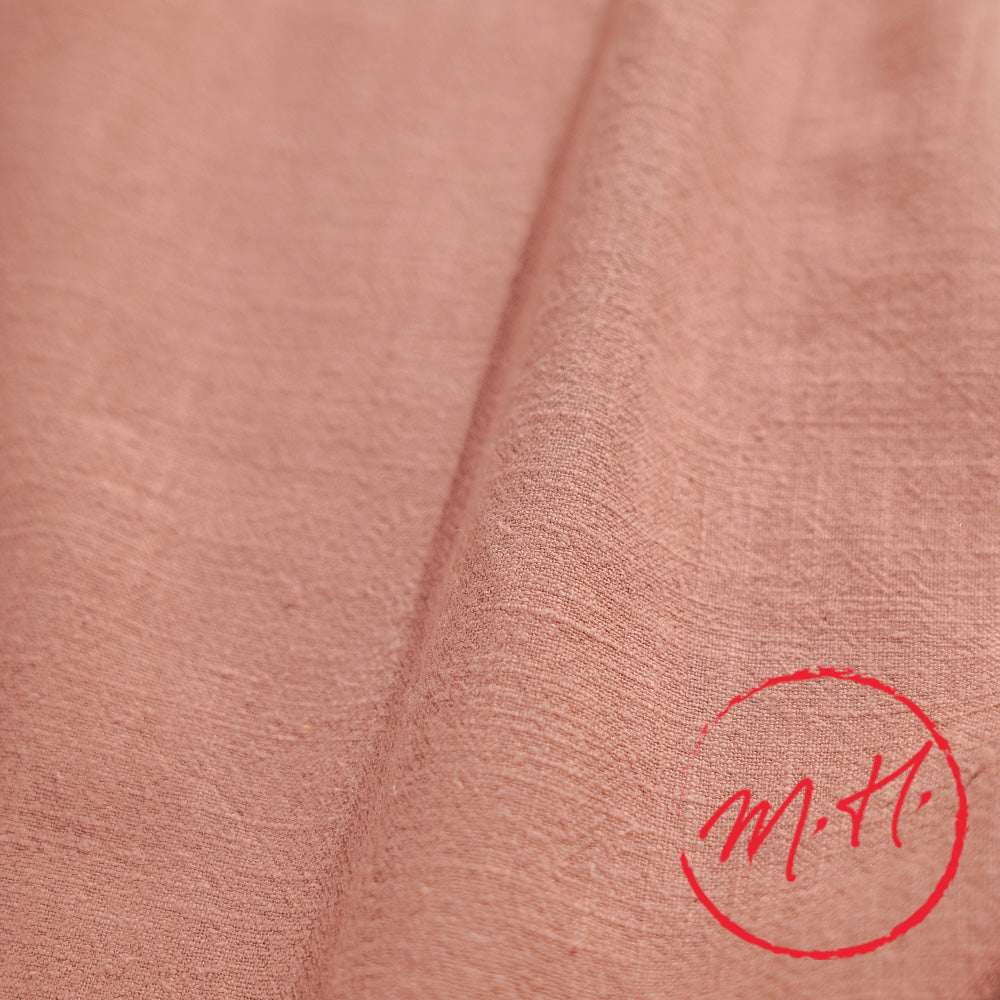 Linen fabric by the metre, rosewood