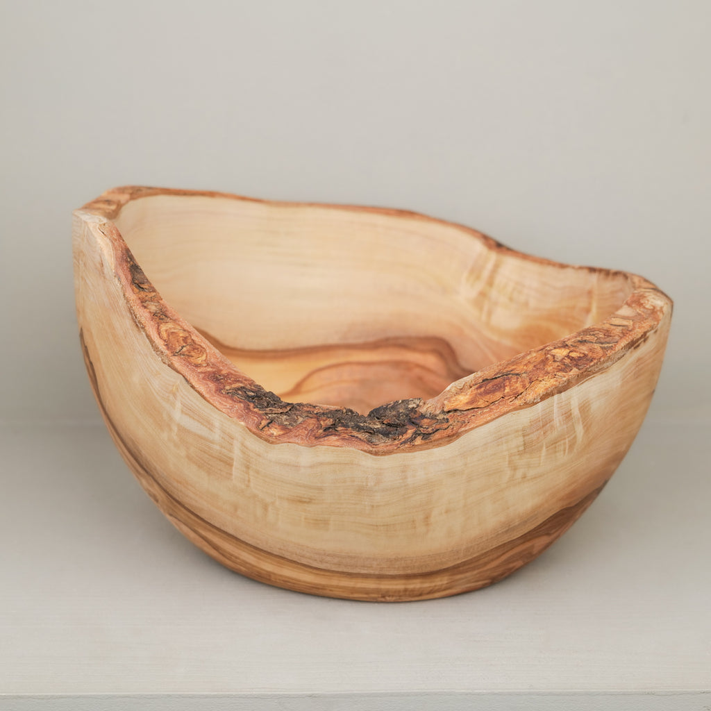Saladier rustique en bois d'olivier