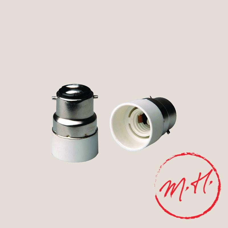 Adaptateur B22 vers E14 blanc