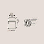 Adaptateur B22 vers E14 blanc