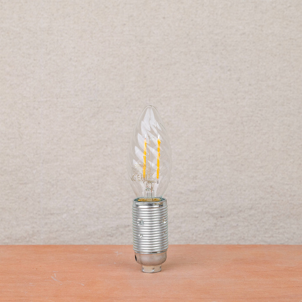 Ampoule LED torche E14 / 2,5W verre transparent
