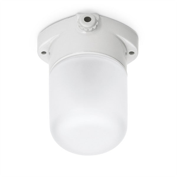 Applique de plafond en porcelaine blanche 60W verre mat