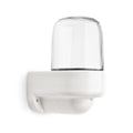 Applique murale coudée porcelaine/verre 60W