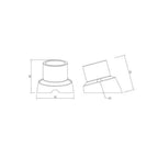Applique murale E27 courbe en porcelaine