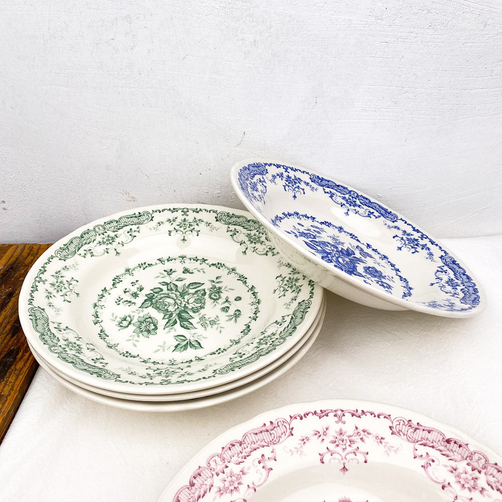 Assiette à soupe décor floral Ø23cm