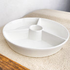 Assiette apéritif à compartiments en porcelaine