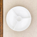Assiette apéritif à compartiments en porcelaine