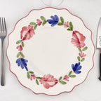 Assiette campagne bords festonnés