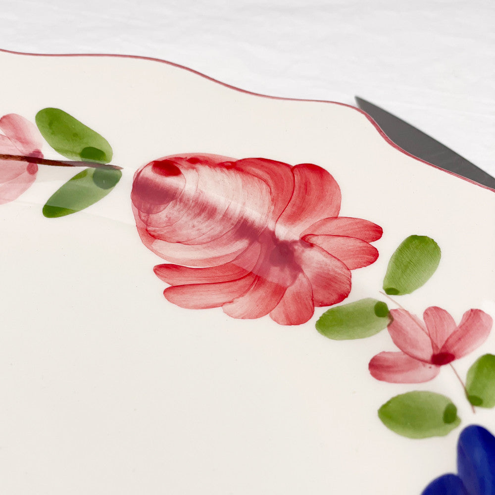 Assiette campagne bords festonnés