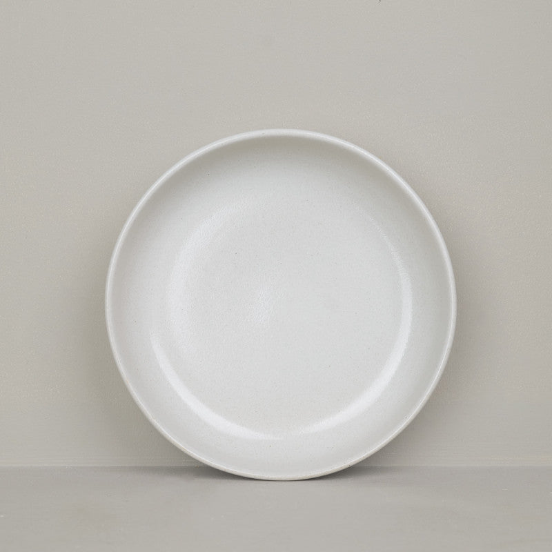 Natural stoneware soup plate