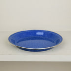 Assiette de camping émail bleu