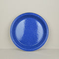 Assiette de camping émail bleu