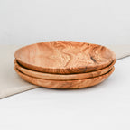 Assiette en bois d'olivier