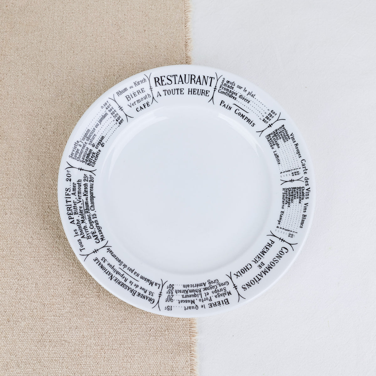 Assiette plate brasserie