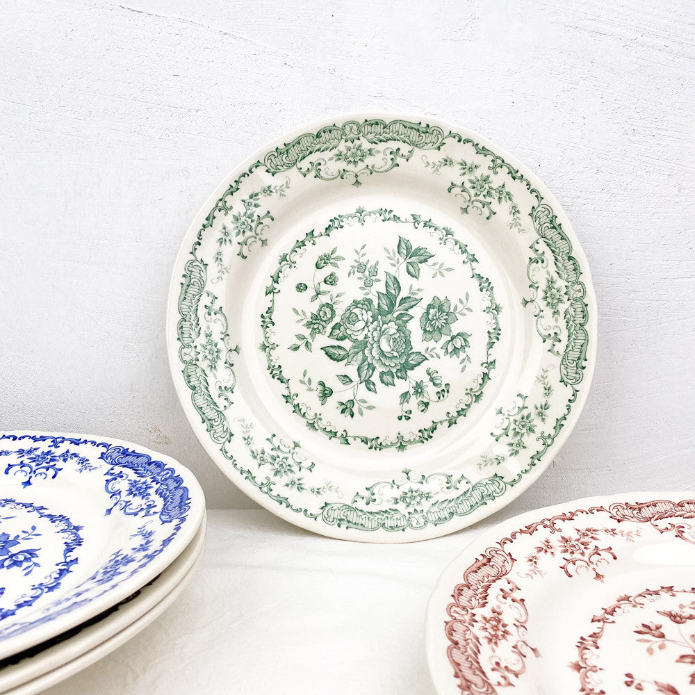 Assiette plate décor floral Ø26cm