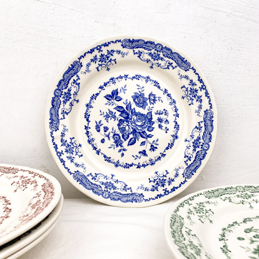 Assiette plate décor floral Ø26cm