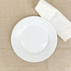 Assiette plate en émail blanc