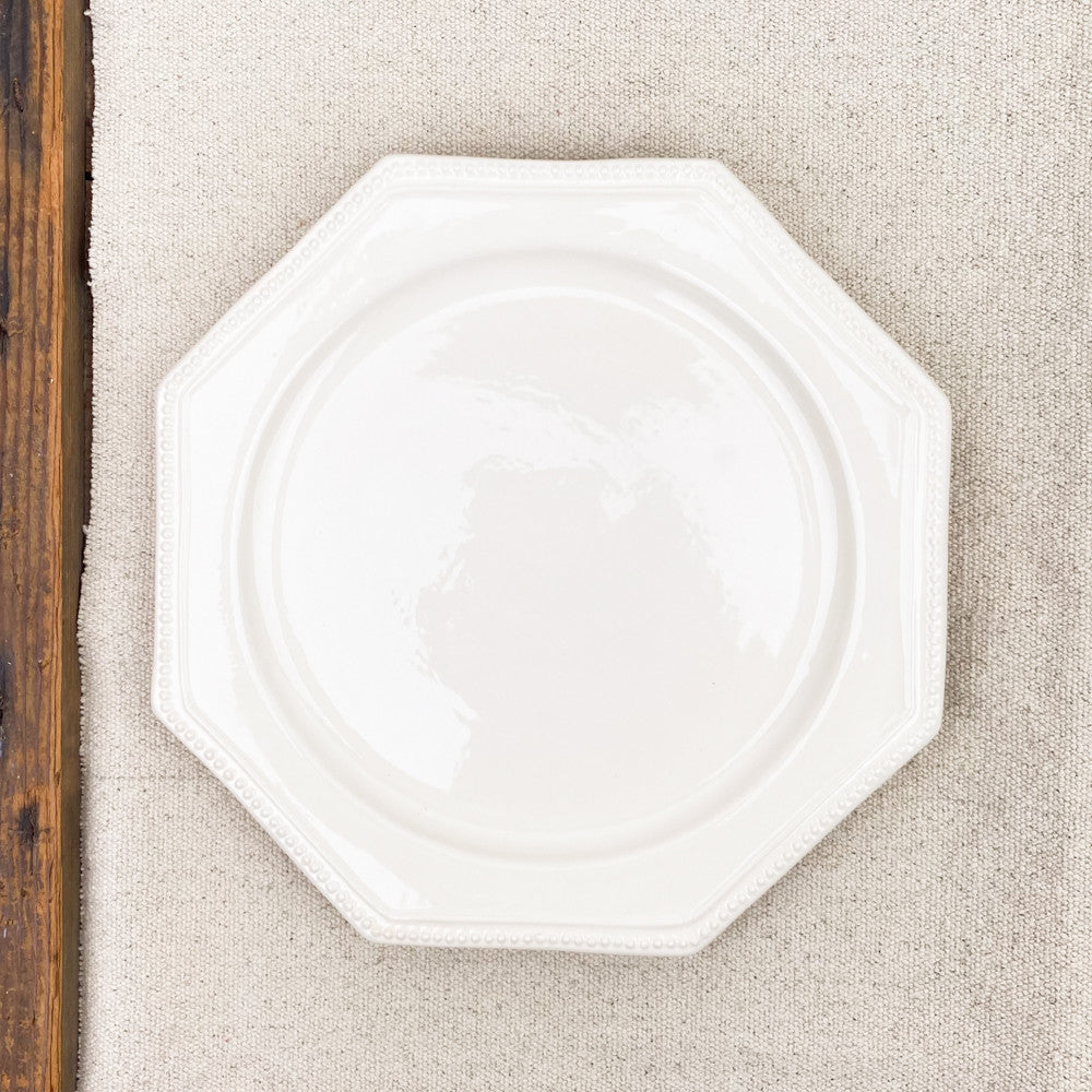 Assiette plate Louis XVI Perlé Pichon