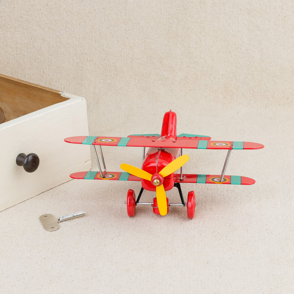 Avion biplan mécanique