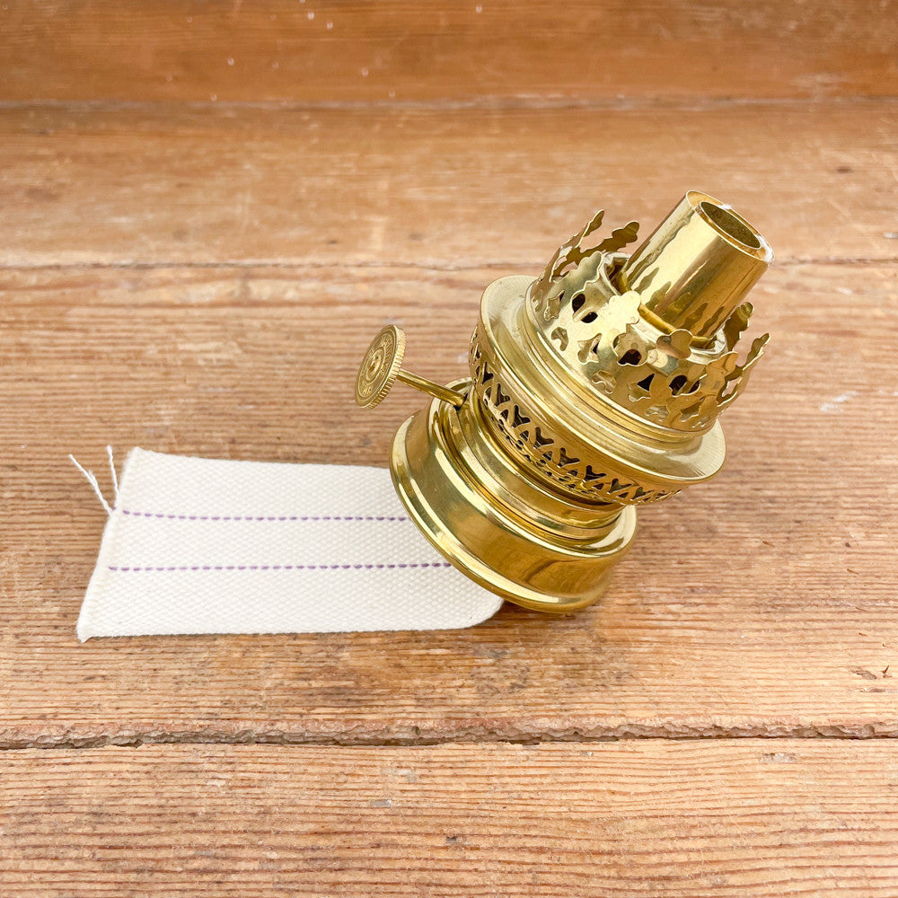 Bec de lampe laiton galerie et mèche avec piédouche