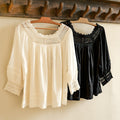 Blouse col dentelle