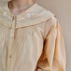 Blouse col marin beige