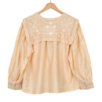 Blouse col marin beige