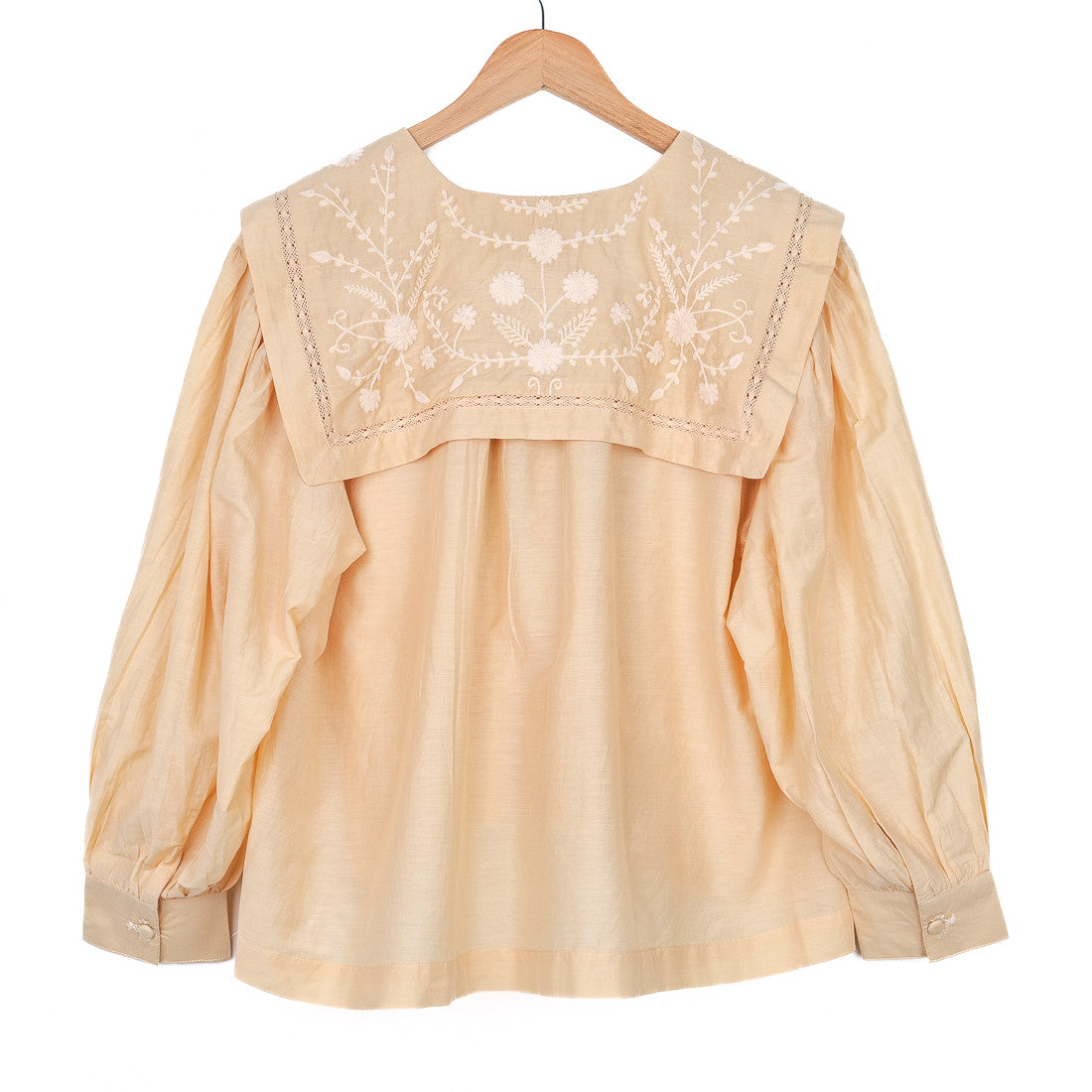 Blouse col marin beige