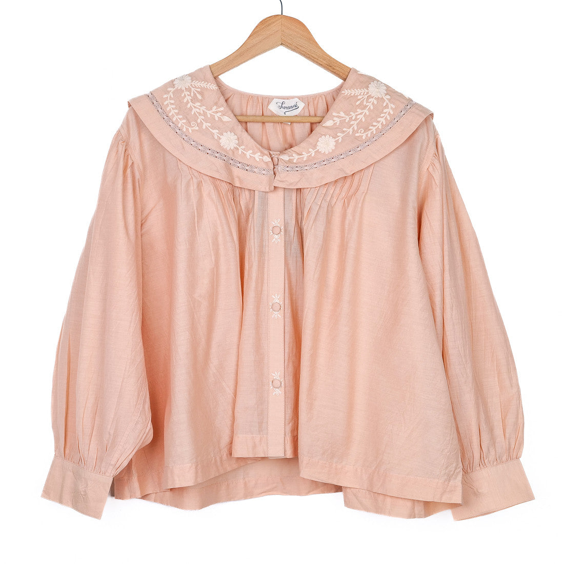 Blouse col marin rose