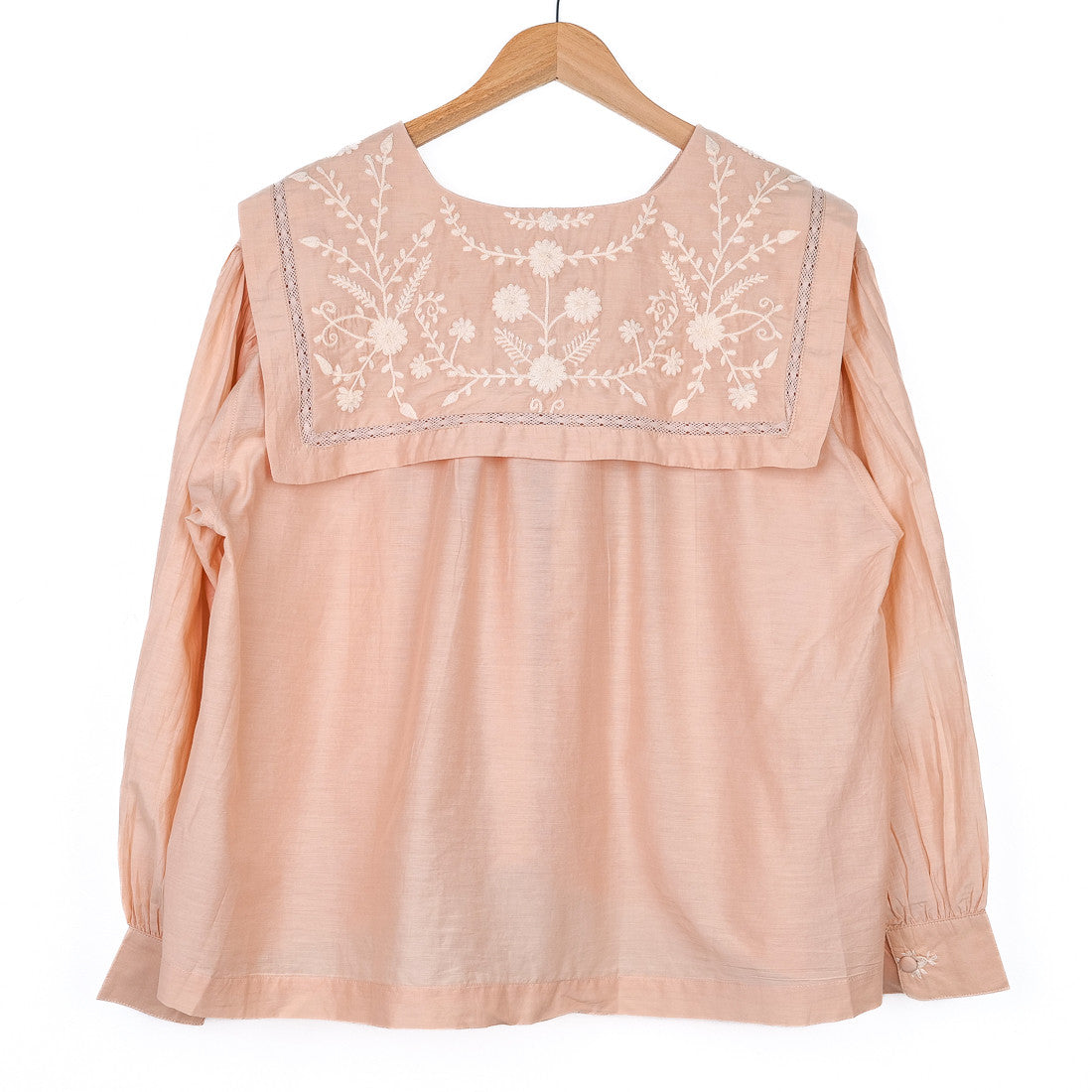 Blouse col marin rose