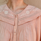Blouse col marin rose