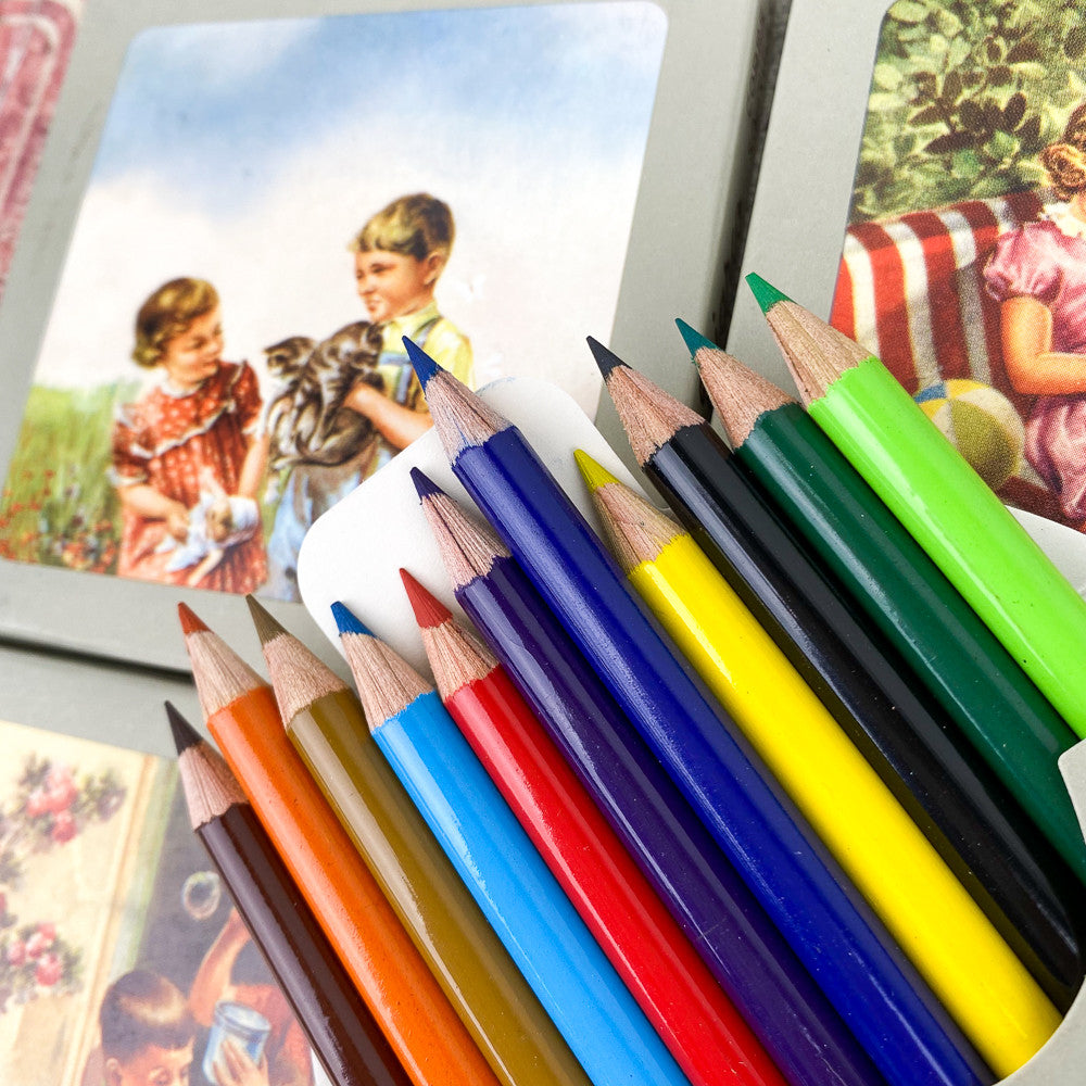 Boîte 12 petits crayons de couleur
