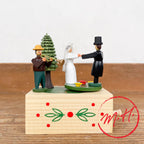 Boîte à musique en bois Mariage champêtre
