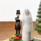 Boîte à musique en bois Mariage champêtre