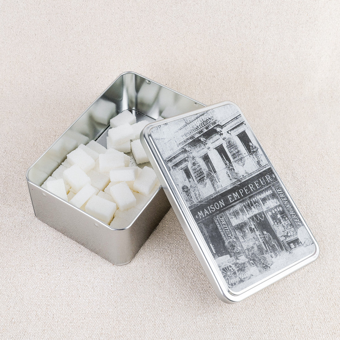 Boîte à sucre en métal Maison Empereur
