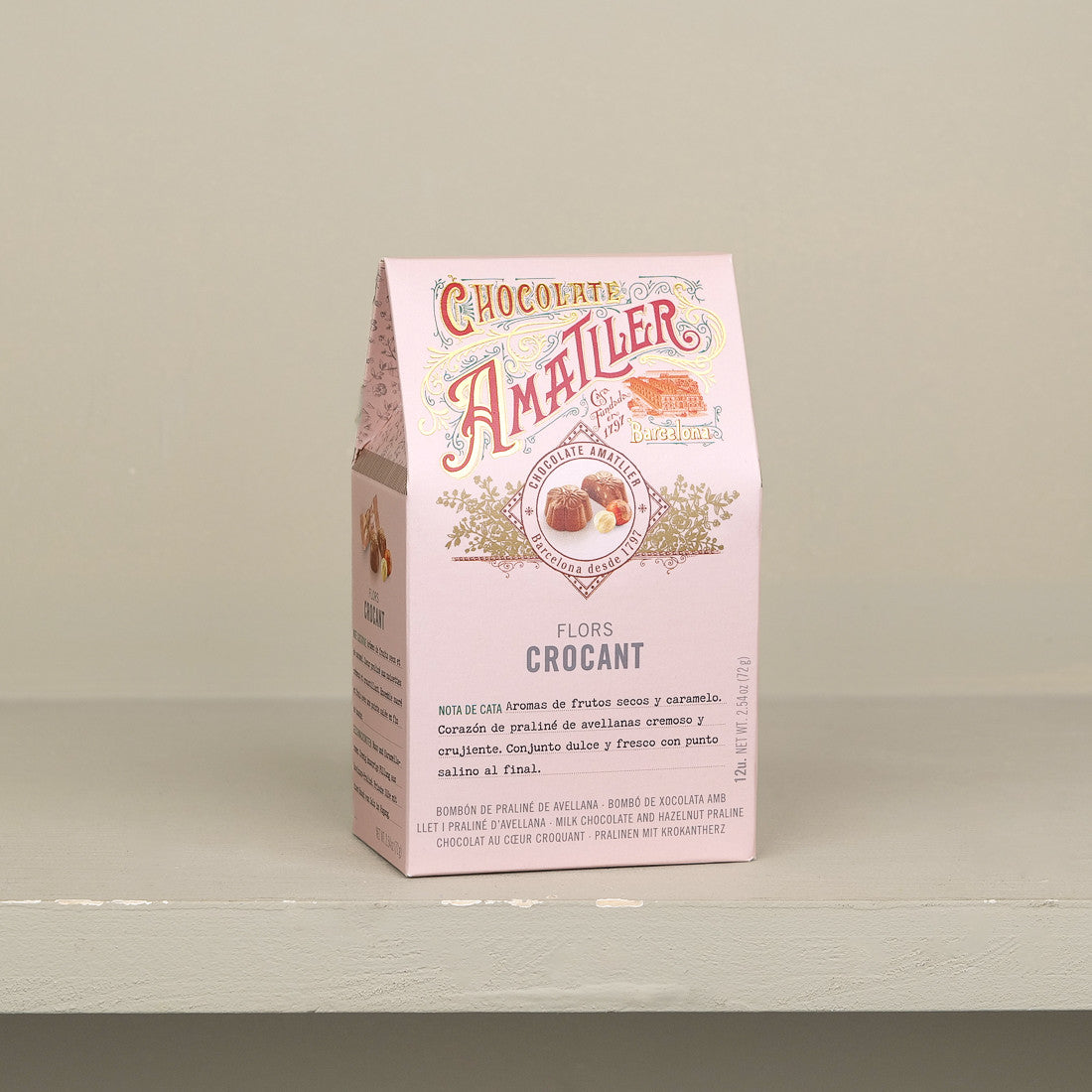 Boîte de chocolat croquant noisette Amattler