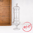Bonbonnière en verre à pied