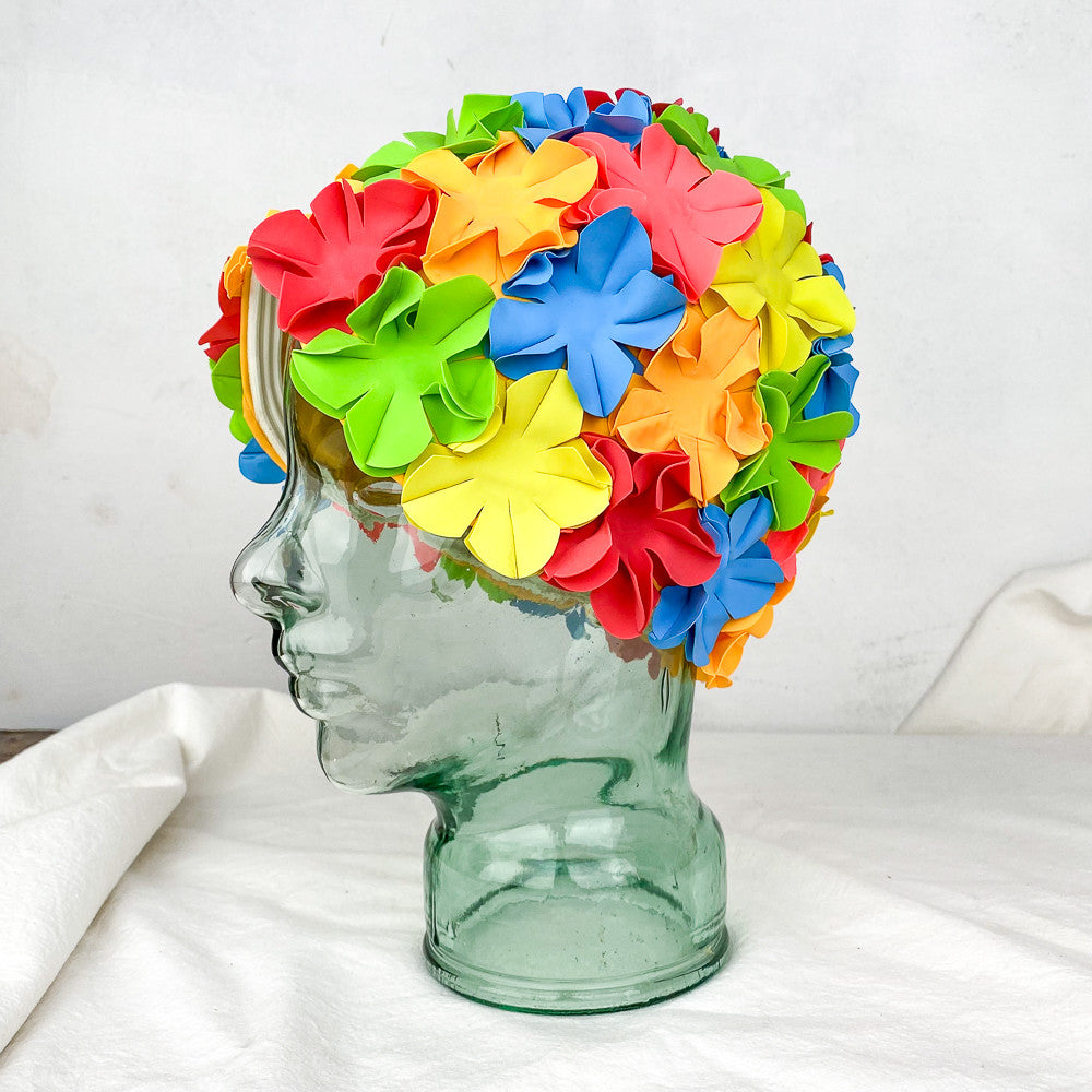 Bonnet de bain à fleurs