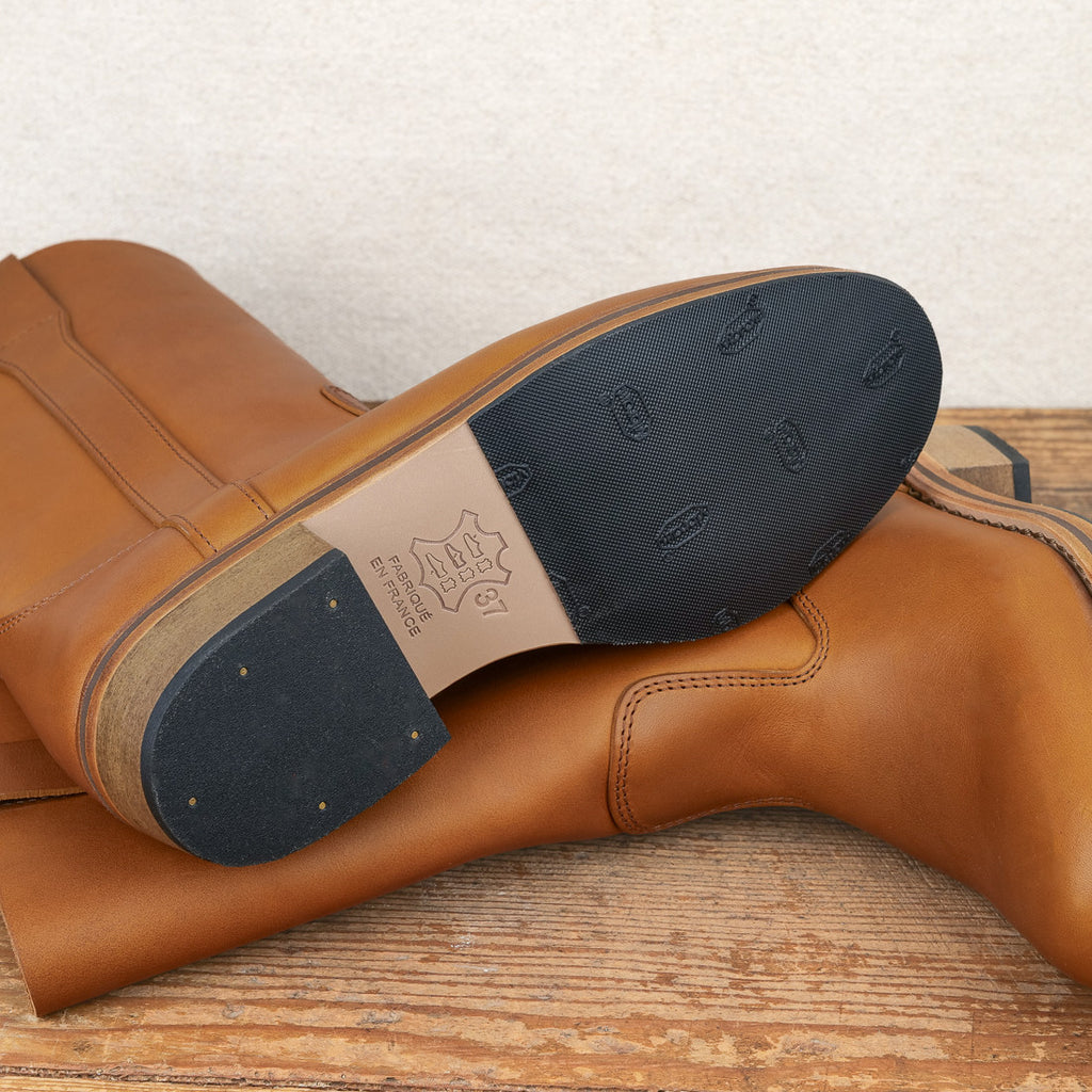 Gardian Botte Camarguaises en cuir naturel
