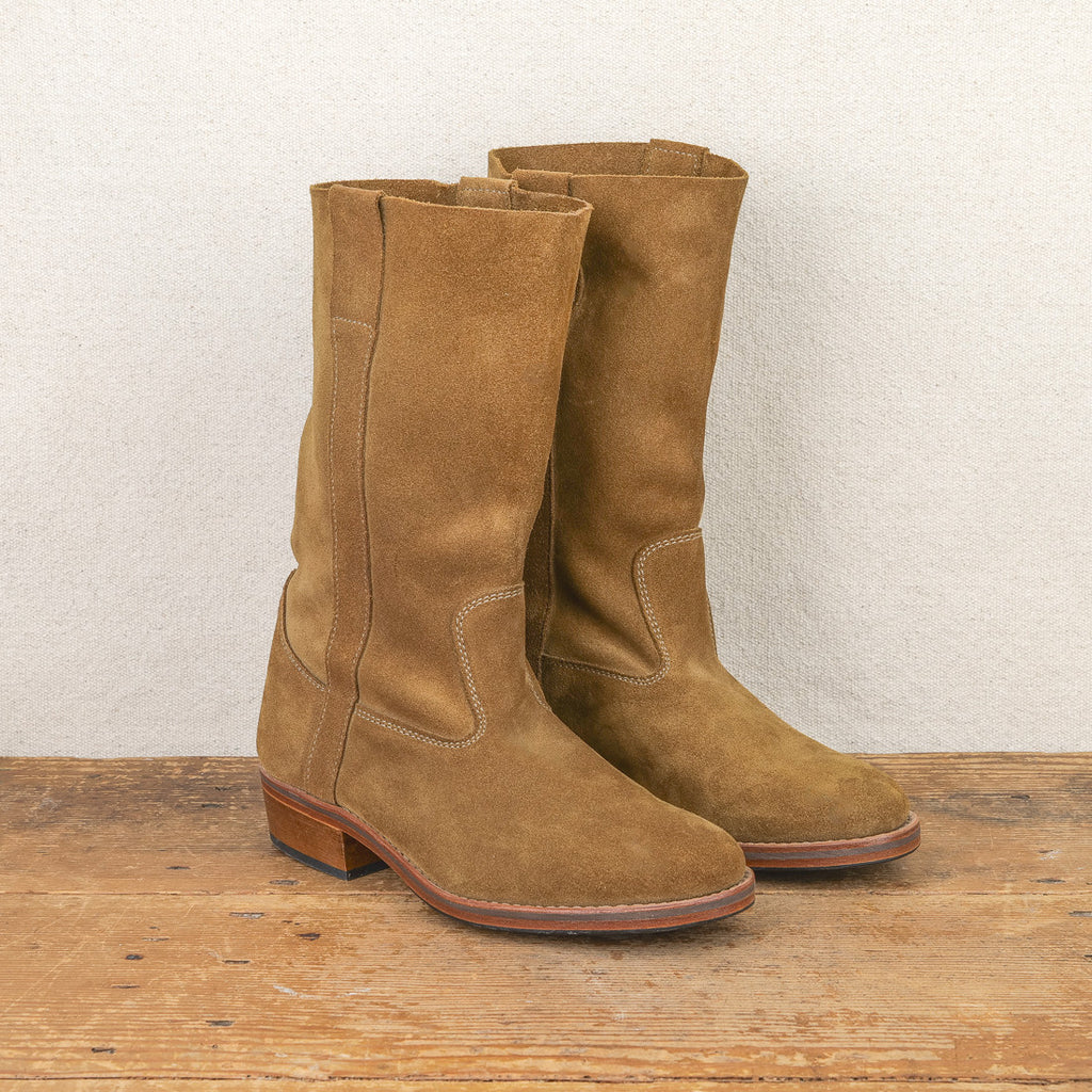 Bottes Gardianes en daim souple havane